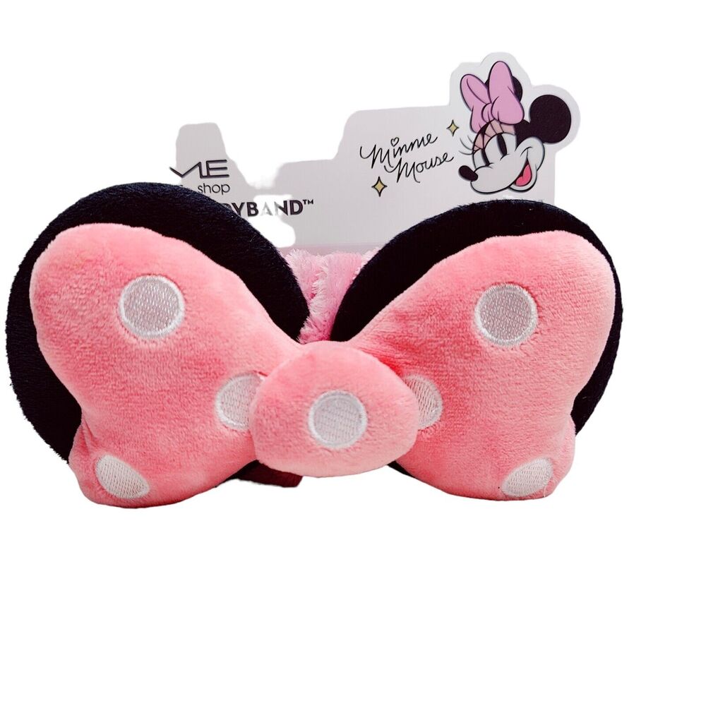 The Creme Shop 3D Minnie Mouse Pink Polka Spotted Dot Spa Headband Brand New